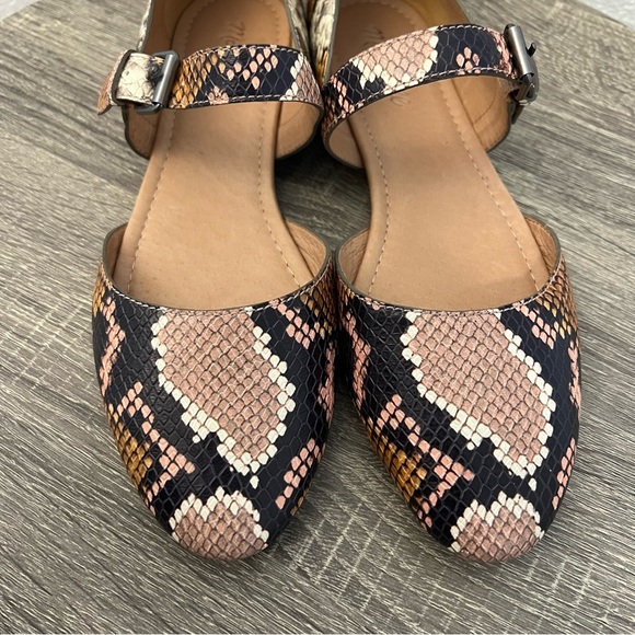 Madewell NWOT The Alina Mary-Jane Flat in Snake Embossed Leather- Size 9 - Picture 6 of 15